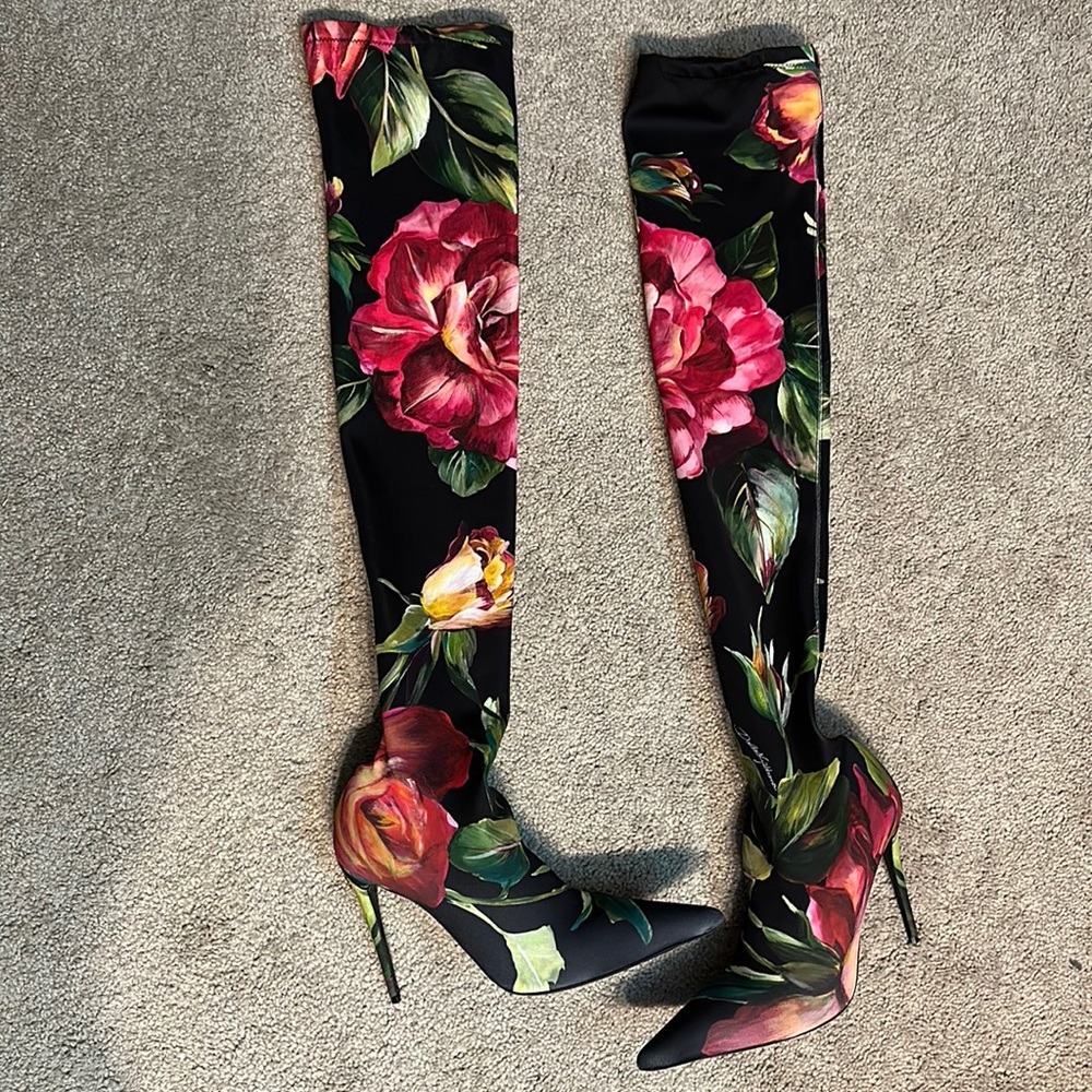 Dolce & Gabbana Floral Boots